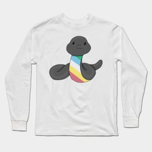 Disability pride flag snake Long Sleeve T-Shirt